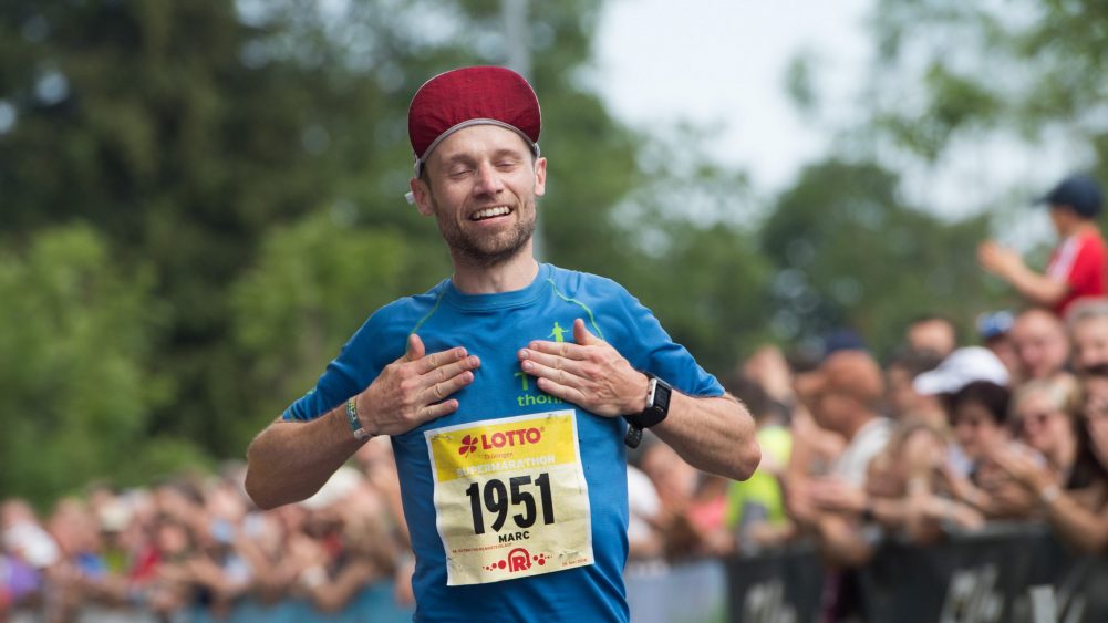Marc Schulze, Sieger des Supermarathon Rennsteiglauf 2016